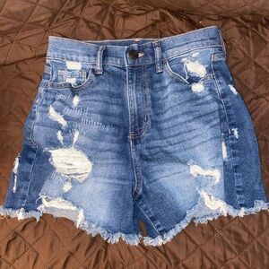 Boyfriend Ripped Jean Shorts